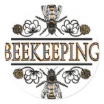 beekeeping with worker bees stickers