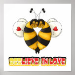 BEElieve in Love Bumble Bees Print