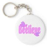 Beelieve in Pink Keychain