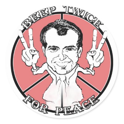 beep twice for peace sticker by michiganartist