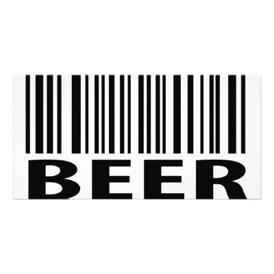 beer barcode label icon customized photo card by TomaniacLines