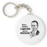 BEER BEFORE LIQUOR keychains