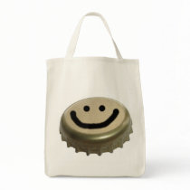 Beer Bottle Cap Smiley Face Bag