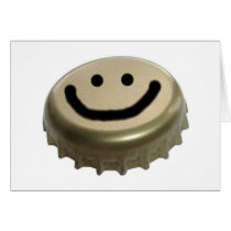Beer Bottle Cap Smiley Face
