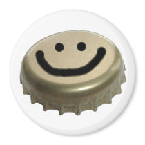 Beer Bottle Cap Smiley Face