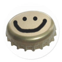 Beer Bottle Cap Smiley Face