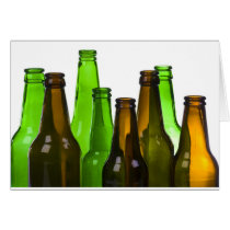 beer bottles greeting card
