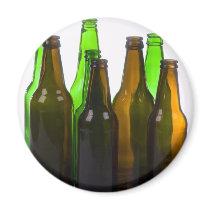beer bottles refrigerator magnet