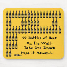 Beer Bottles Mouse Pad