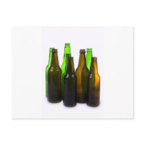 beer bottles postcard