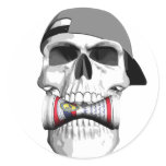 Beer Can Skull Stickers