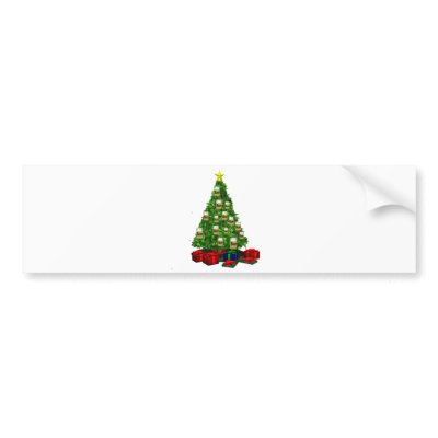 Beer Christmas  tree Bumper Stickers by TheeChristmasShop