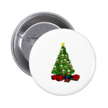 Beer Christmas  tree Pinback Button