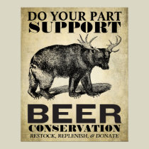 Beer Conservation Poster posters