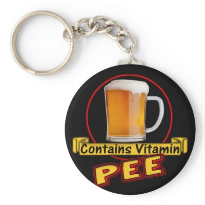 Beer Contains Vitamin Pee T-shirts Gifts Key Chain by sagart1952