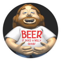 Beer Does A Belly Good T-shirts Gifts Sticker
