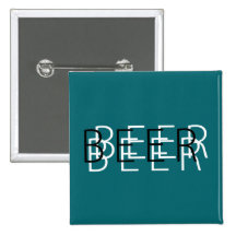 BEER Double Vision - Aqua Blue and Black Buttons
