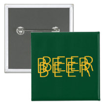 BEER Double Vision - Green and Gold Buttons