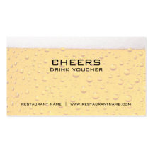 Beer Drink Voucher and Coupon Cards Business Card Templates