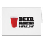 Beer Drinkers Swallow Greeting Cards