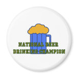 Beer Drinking Champion Fridge Magnets