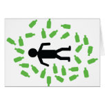 beer drunken icon greeting cards