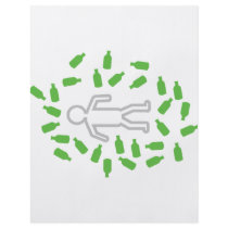 beer drunken man icon full color flyer