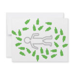 beer drunken man icon custom invitation