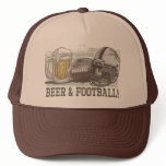 Beer & Football  by Mudge Studios hats