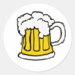 Beer! Frothy Bubbly Mug of Brew Stickers