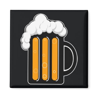 Beer glass magnet black by styleuniversal