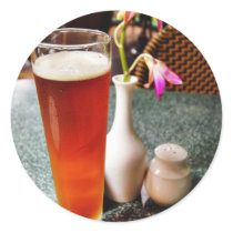 Beer Glass Round Sticker