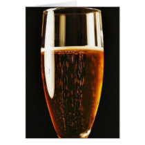 Beer Glasses Bubbles Greeting Card