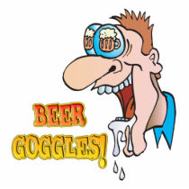 BEER GOGGLES funny drinking design Acrylic Cut Out