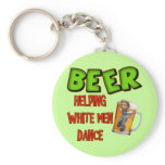 Beer Helping White Men Dance T-shirts Gifts Key Chain