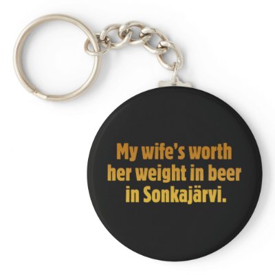 Beer Husband Black Keychain by Madinagoodway