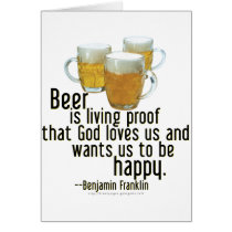Beer is Proof (Franklin) Greeting Card