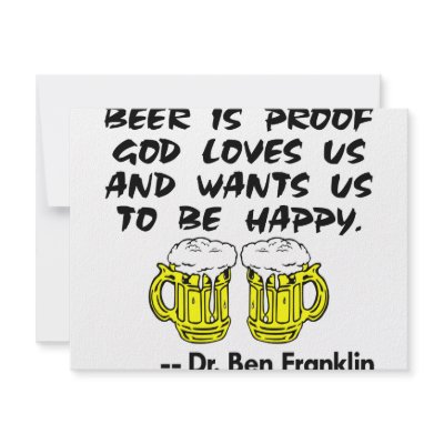 Beer Is Proof God Loves Us & Wants Us Happy Personalized Invite by Mustang_Lady