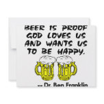 Beer Is Proof God Loves Us & Wants Us Happy invitations
