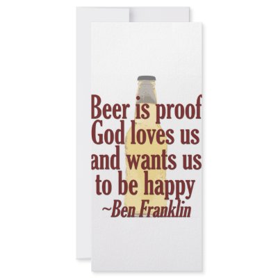 Beer is Proof Full Color Rack Card by nichrome