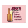 Beer it's not just for Breakfast anymore red Post Cards