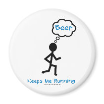 Beer - Keeps Me Running Magnet