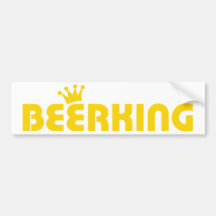 beer king icon bumper stickers