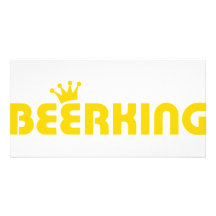 beer king icon photo card template