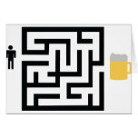 beer labyrinth icon greeting cards