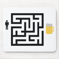beer labyrinth icon mouse pads