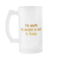 Beer Maine Frosted Glass Mug
