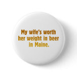 Beer Maine Man Button