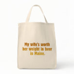 Beer Maine Man Grocery Bag