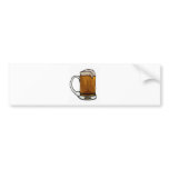 Beer Mug Caricature bumper stickers